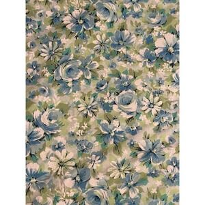Vintage No-Iron Marvelaire by Springmaid 2 Twin Flat Sheets Blue Floral